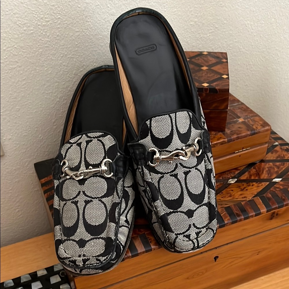 Black and Grey Slip-On Loafers